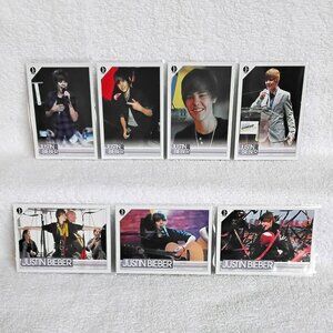 Group of 7 2010 Panini/Brovado Justin Bieber 1st Print Cards!!